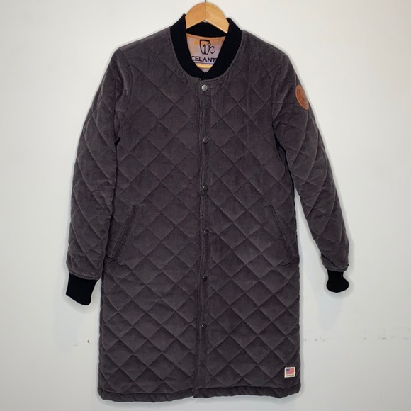 Icelandic Skis Jackets & Blazers - Icelandic Skis Quilted Corduroy Jacket: Medium